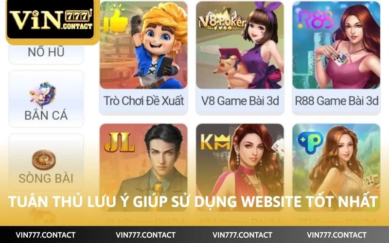 Tuân thủ lưu ý giúp sử dụng website tốt nhất